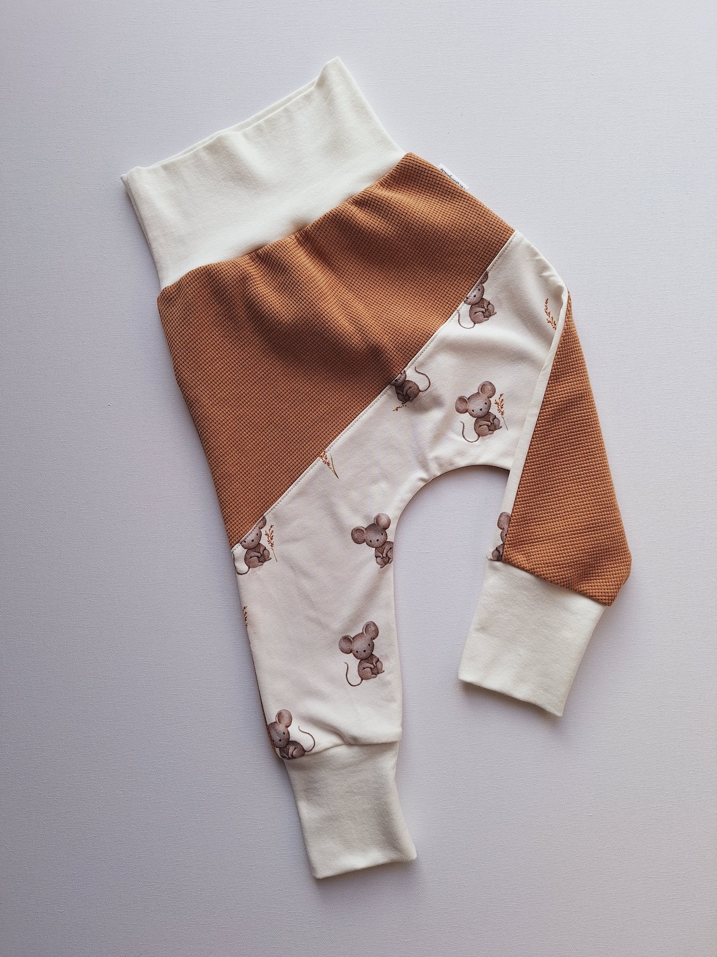 Mitwachshose "Maus" Waffeljersey camel