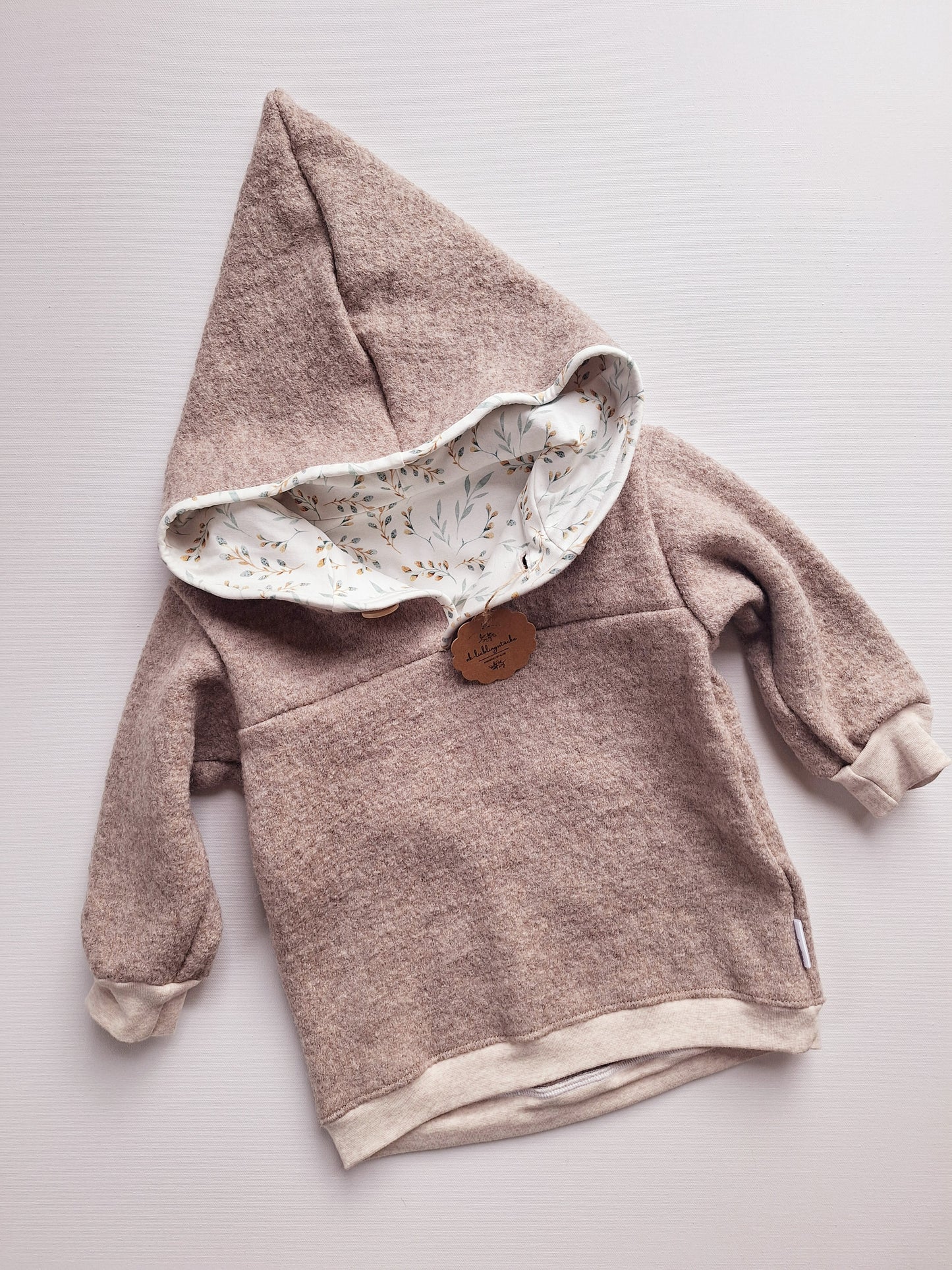 Wollwalk-Hoodie "Weidenzweige" (98)