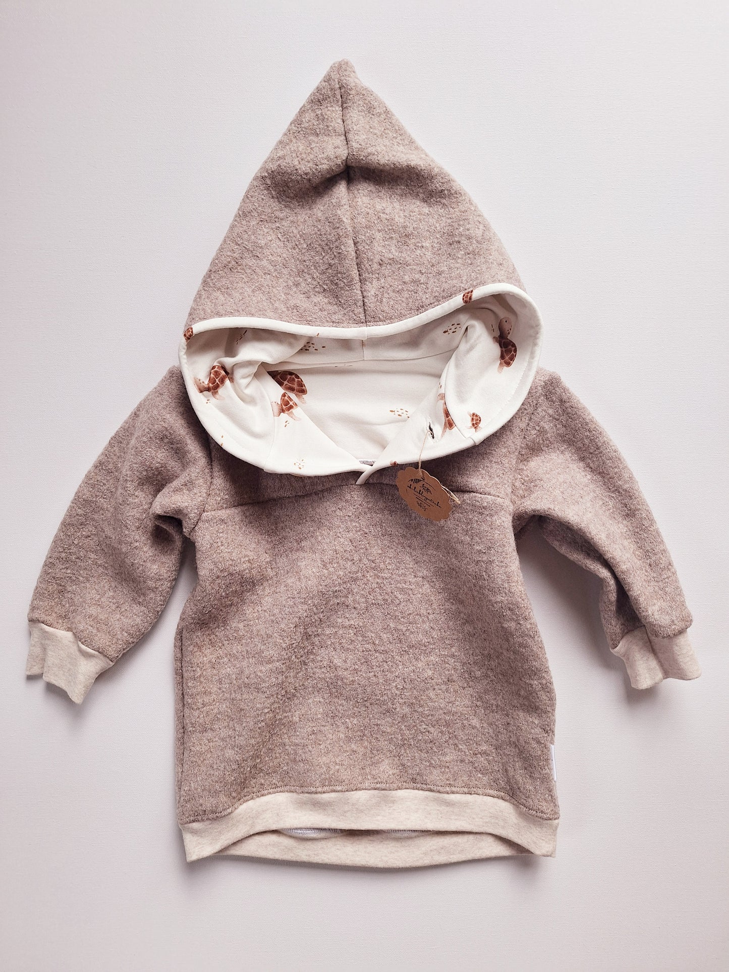 Wollwalk-Hoodie "Schildkröte" (98)