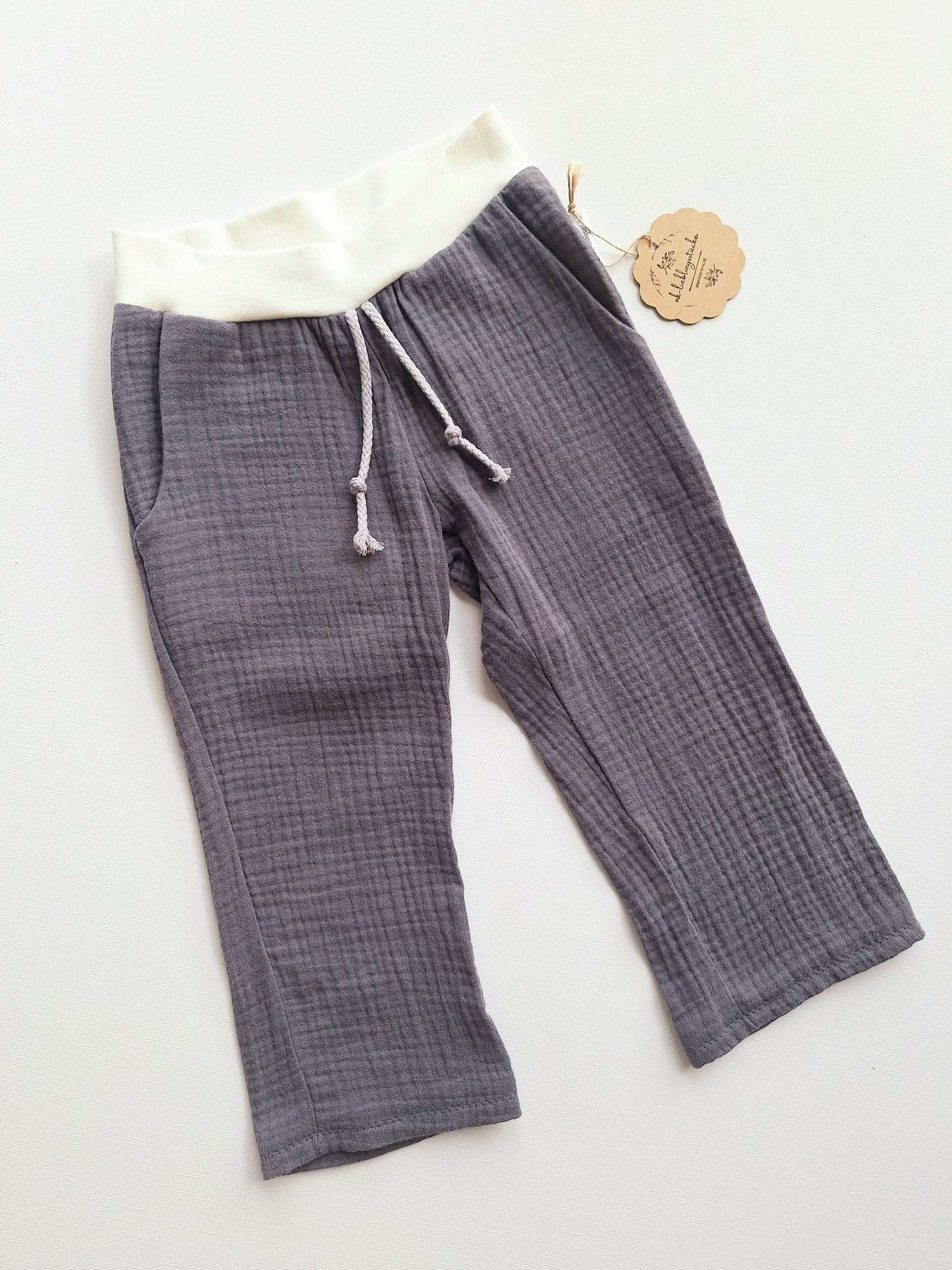 Musselinhose graublau