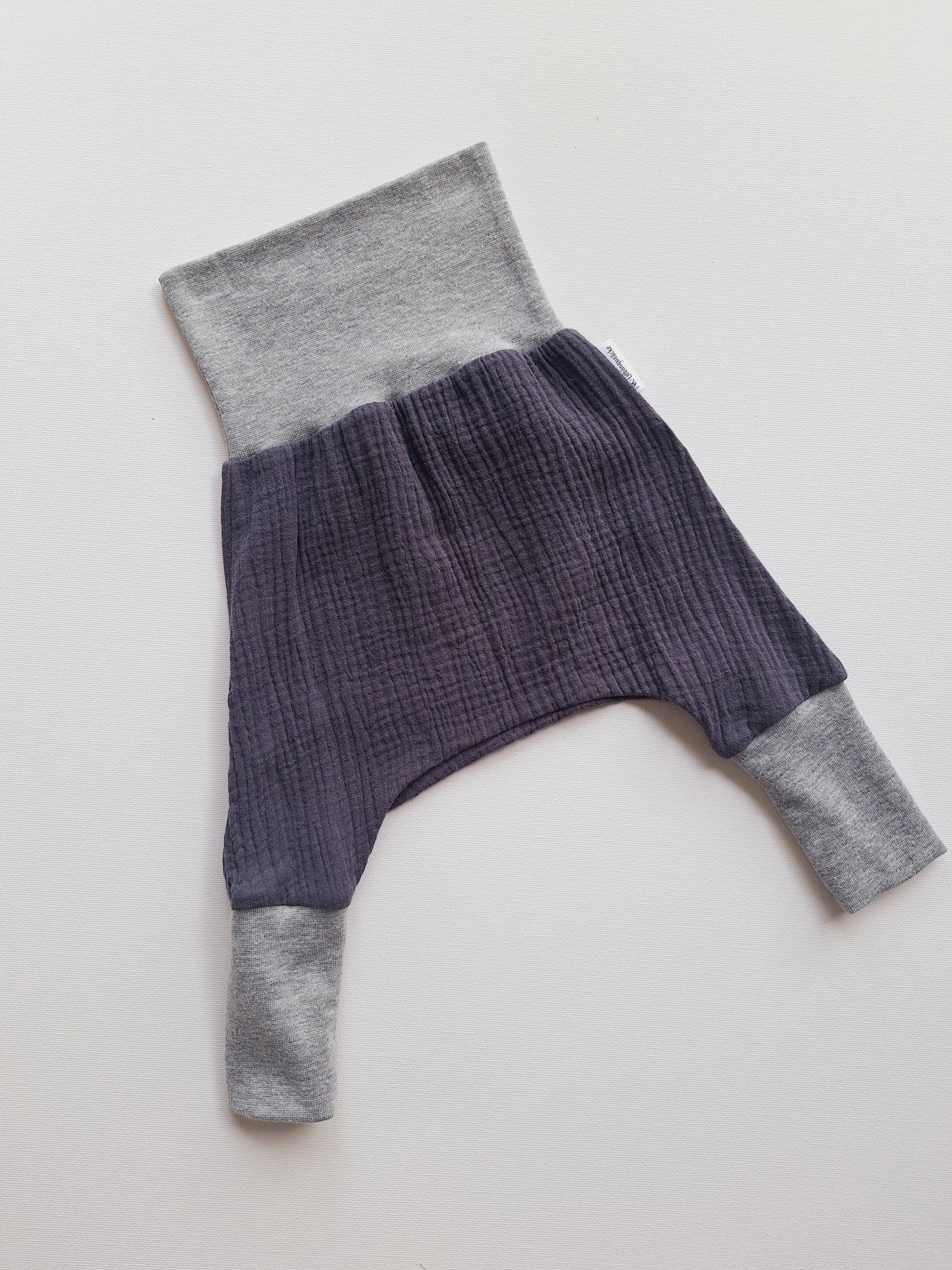 Mitwachshose "Musselin" graublau