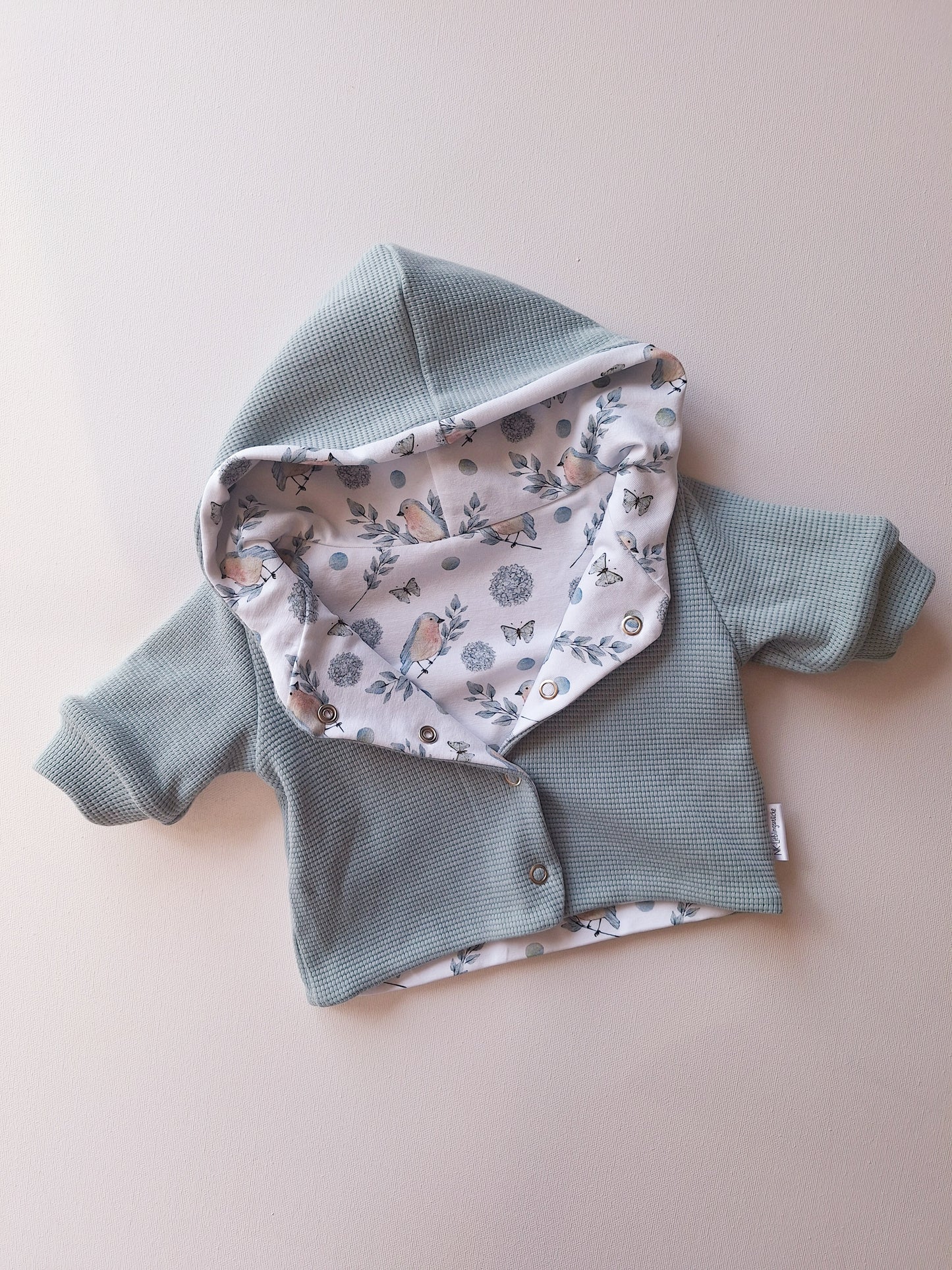Übergangsjacke "Waffeljersey - Vögel"
