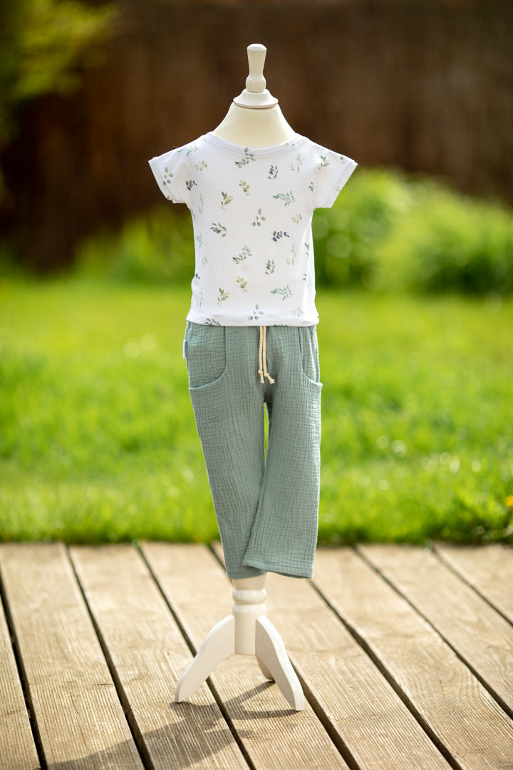 Sommerhose Musselin "Salbei"