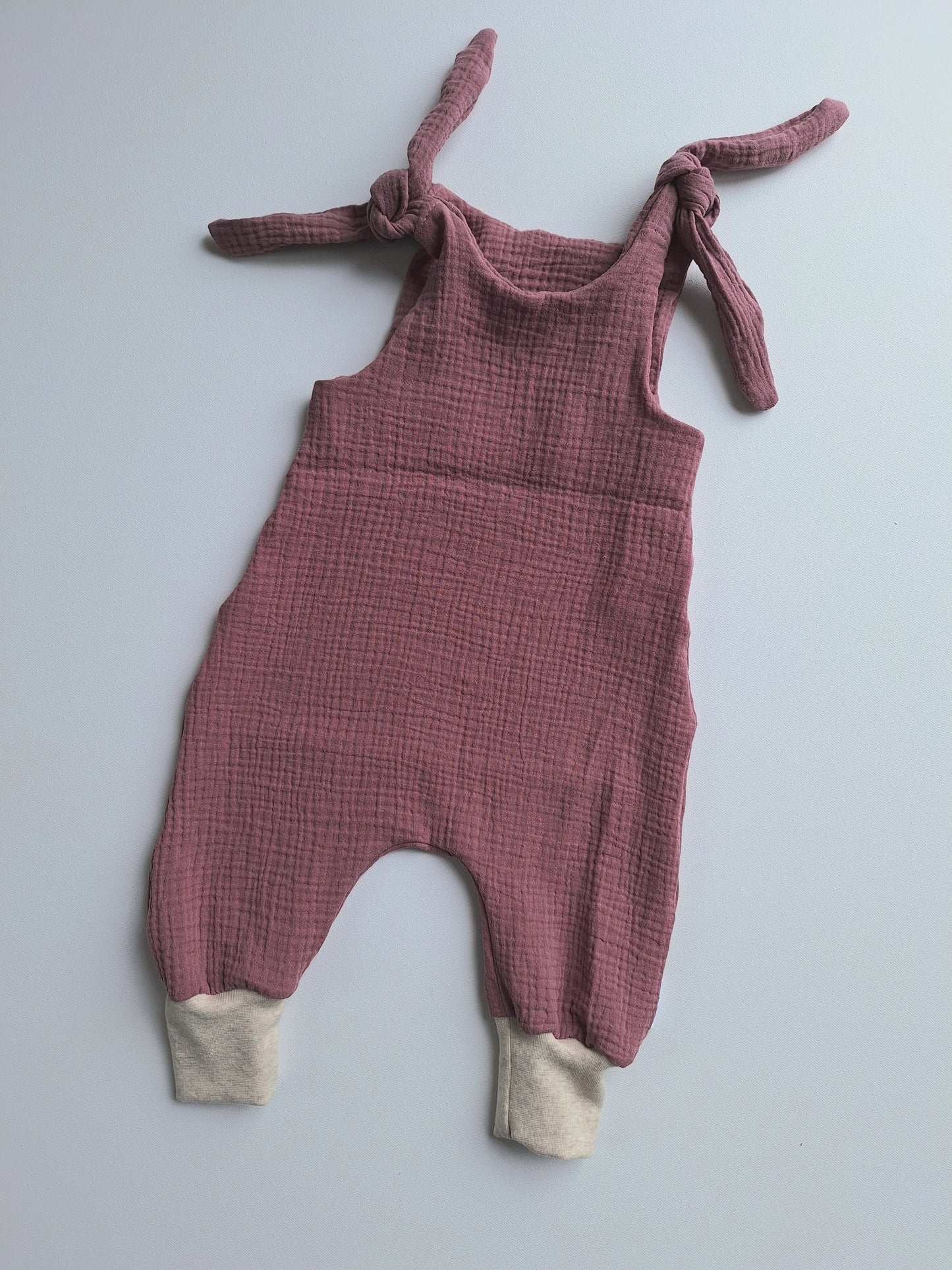 Jumpsuit Musselin "Pastellrot"