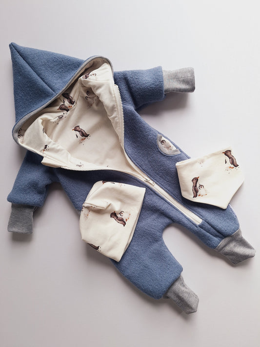 Wollwalk-Overall - Schurwolle + Gratis Beanie & Halstuch