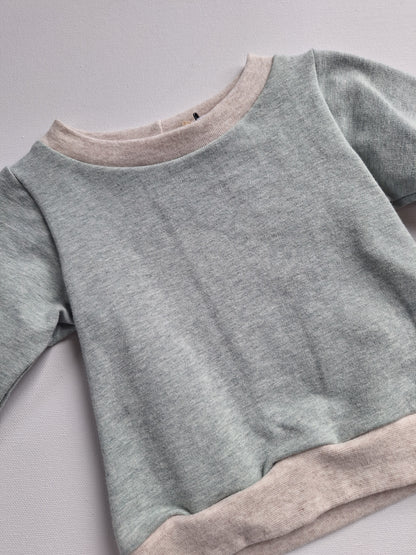 Sweater "altgrün meliert" creme