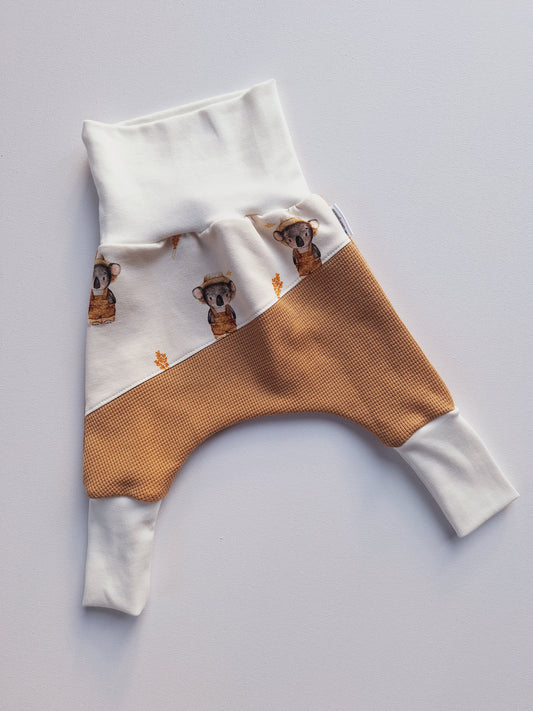 Mitwachshose "Hucklbärli" Waffeljersey camel