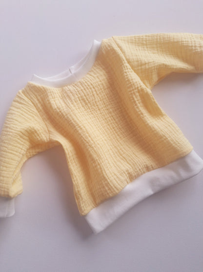 Sommer-Sweater "Musselin" Gelb