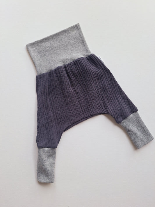 Mitwachshose "Musselin" graublau