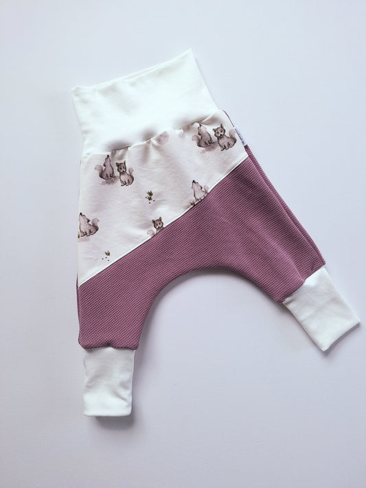 Mitwachshose "Luna" Waffeljersey himbeer