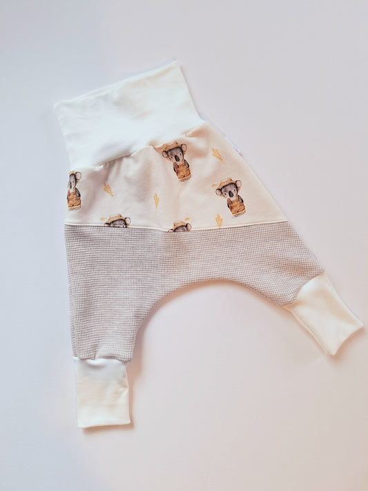 Mitwachshose "Hucklbärli" Waffeljersey creme meliert