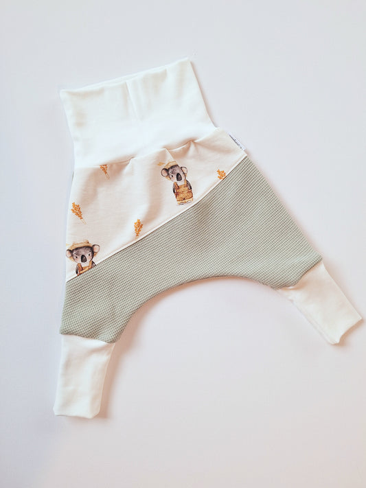 Mitwachshose "Hucklbärli" Waffeljersey olive