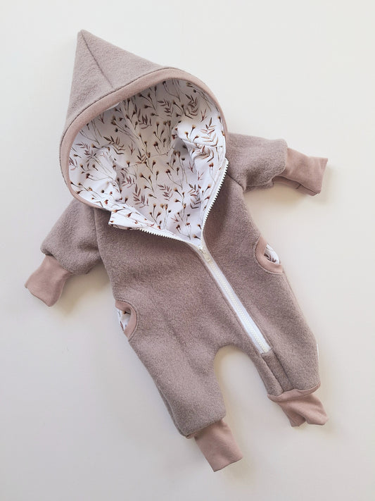 Wollwalk-Overall Taupe "Herbst" (56)