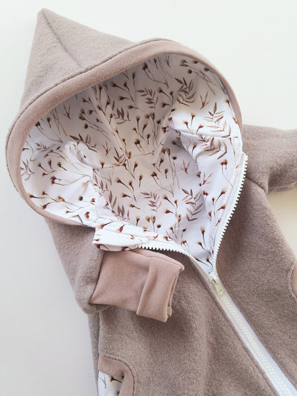 Wollwalk-Overall Taupe "Herbst" (56)