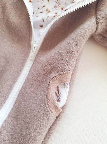 Wollwalk-Overall Taupe "Herbst" (56)