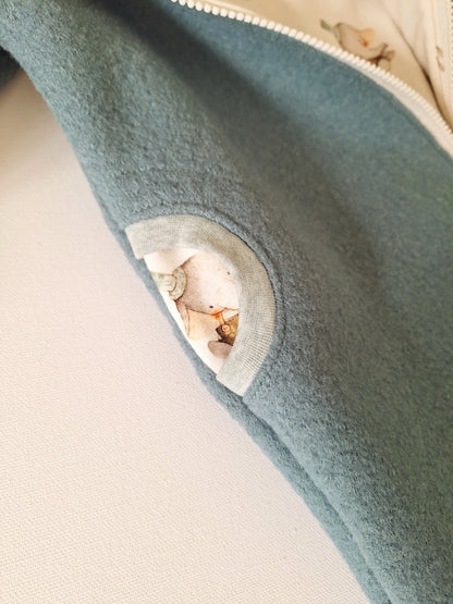 Wollwalk-Overall Salbei "Elefantastisch" (74)