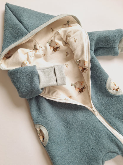 Wollwalk-Overall Salbei "Elefantastisch" (74)