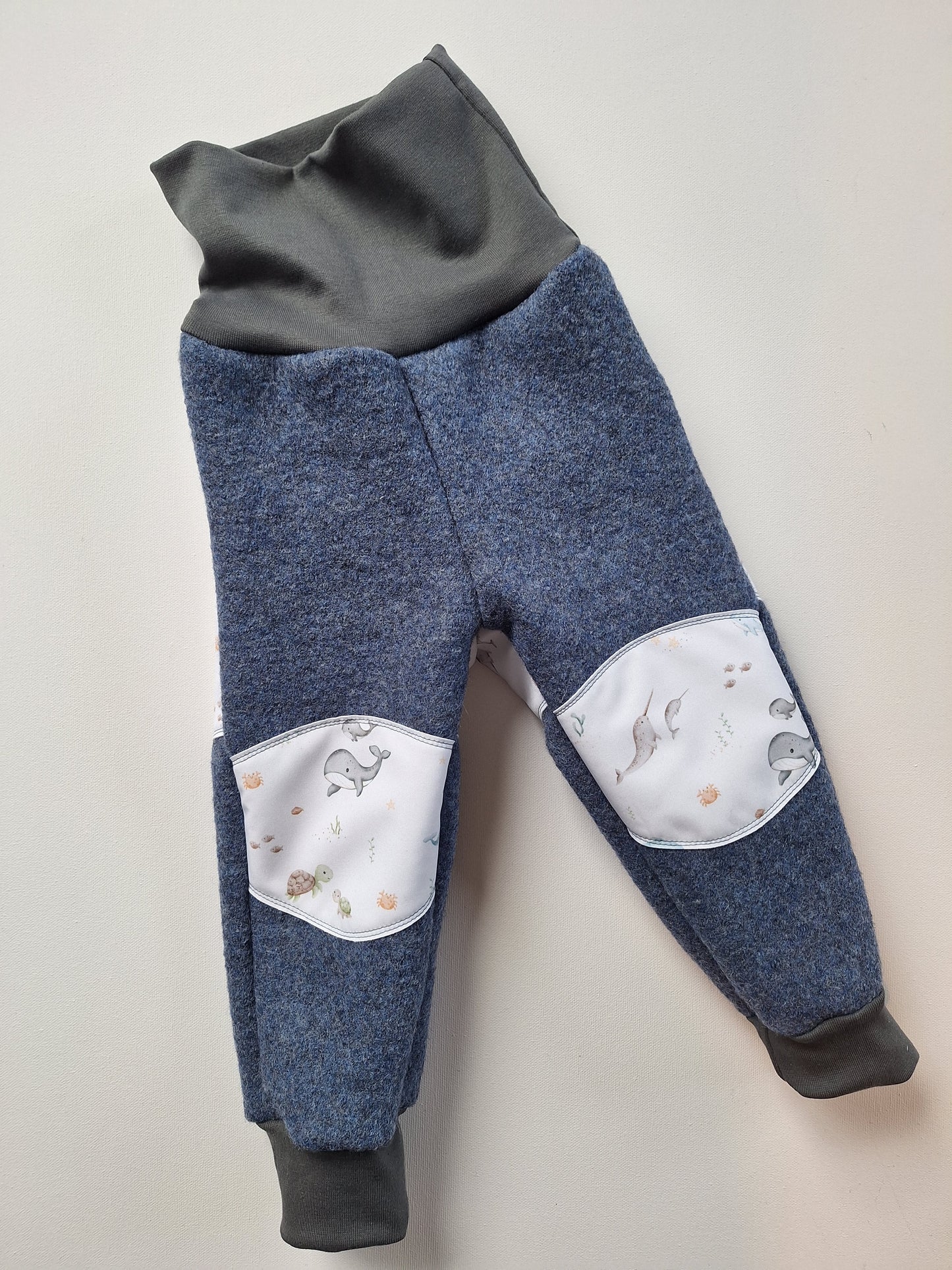 Matschhose - Schurwolle "Meerestiere" Größe 92