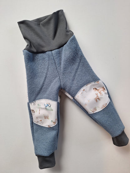 Matschhose - Schurwolle "Bauernhof" Größe 92