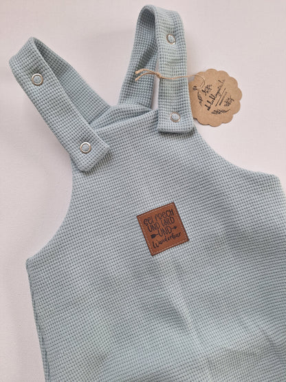 Latzhose "Waffeljersey" Meergrün