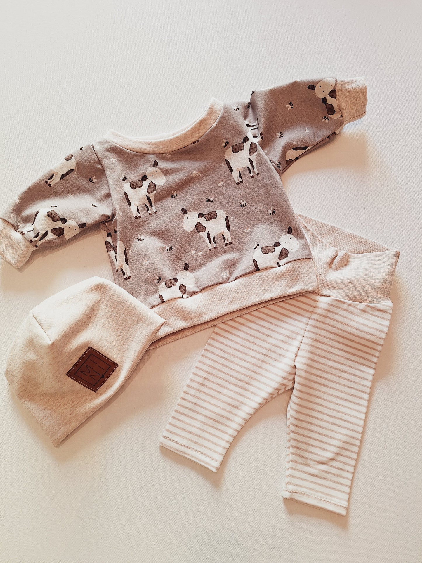 Newborn-Set Größe 56/62 kleine Kuh