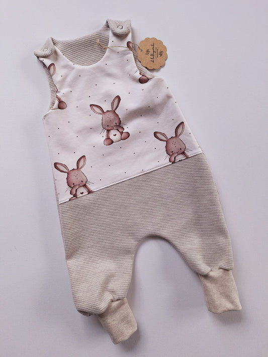 Strampler "Hase / Waffeljersey" 74
