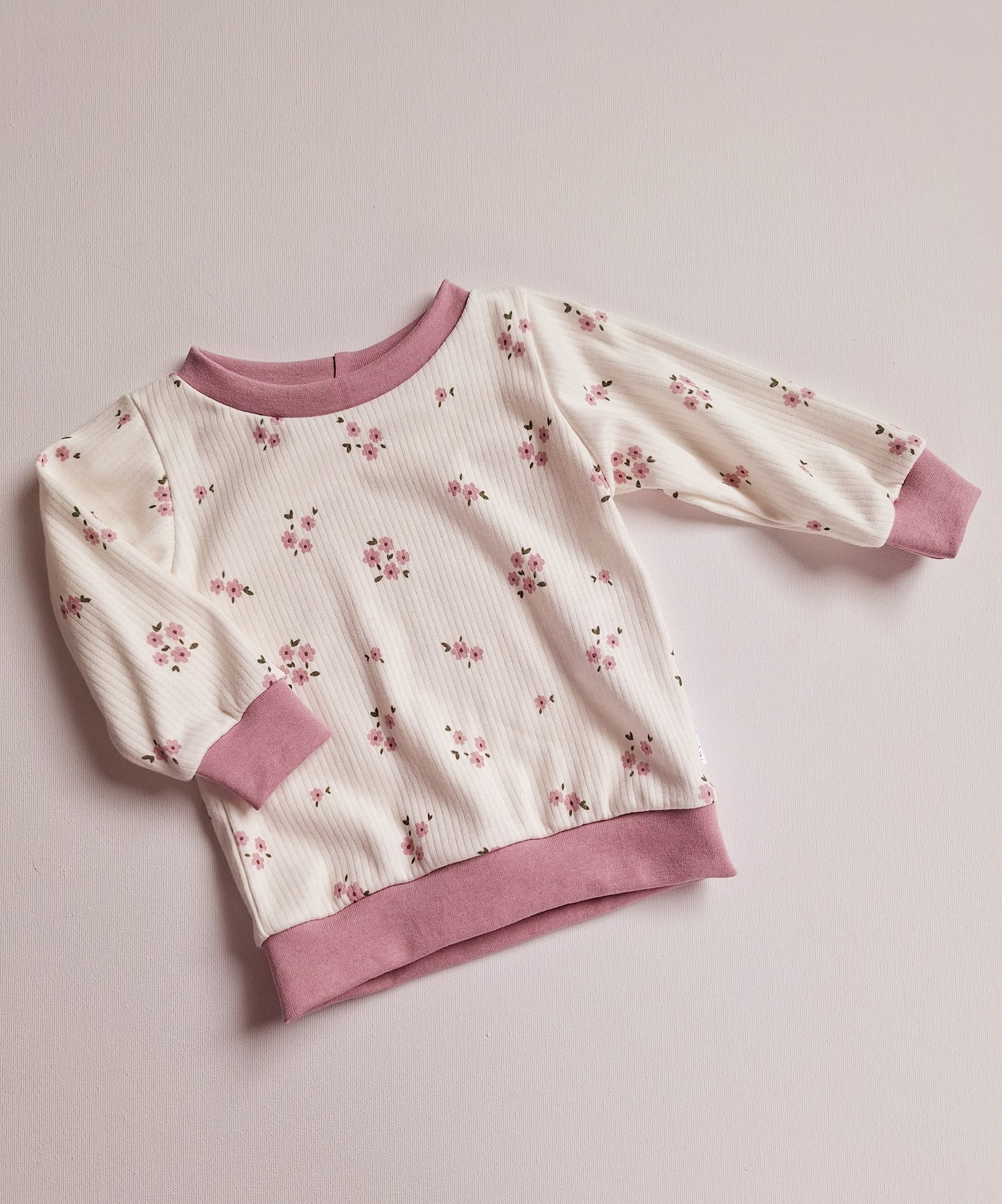 Sweater Ribjersey "Blümchen" 80 und 98
